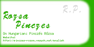 rozsa pinczes business card